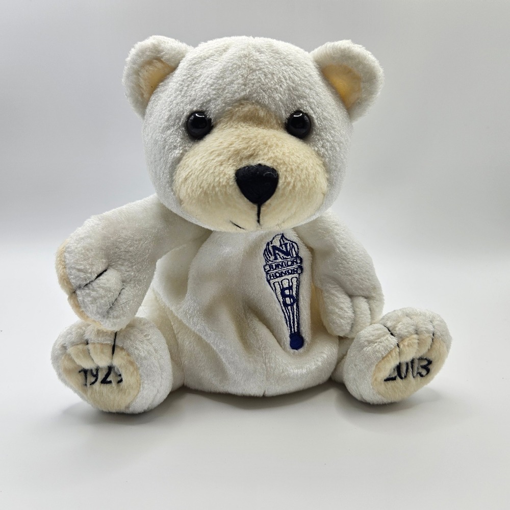 National Junior Honor‎ Society Plush Teddy Bear 1923-2013 White Embroidered